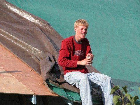 JOSH IS ON THE ROOF