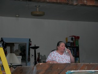 Viginia is inside the "open house"