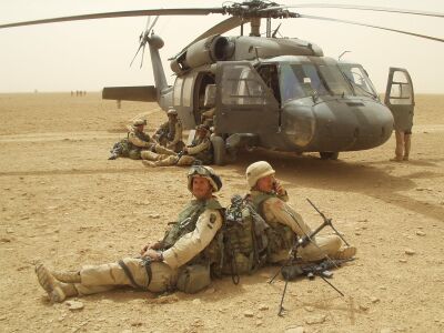 Apache with Delta assault team